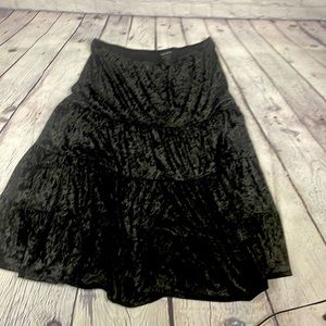 Black velour skirt